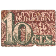 Espagne, 10 Centimes, 1939-12-31, BARCELONA, TB - Monetary /of Necessity