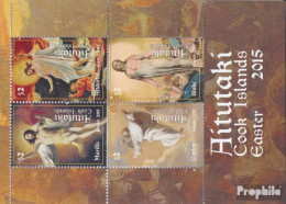 Aitutaki Block102 (kompl.Ausg.) Postfrisch 2015 Auferstehungsgemälde - Aitutaki