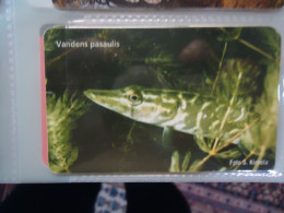 LITHUANIA  USED  CARDS  FISHES  FISH - Lituania