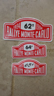 3 AUTOCOLLANTS RALLYE MONTE CARLO - Autres & Non Classés