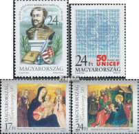 Ungarn 4418,4419,4420-4421 (kompl.Ausg.) Postfrisch 1996 Wesselenyi, UNICEF, Weihnachten - Ungebraucht