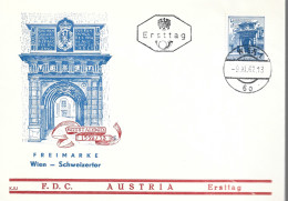 SWISS GATE, 1962, COVER FDC, VIENNA, AUSTRIA - Monumenten