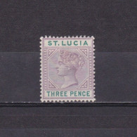 ST. LUCIA 1886, SG# 40, CV £120, Wmk Crown CA, Die I, No Gum - St.Lucia (...-1978)
