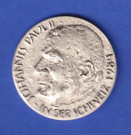 Silbermedaille 1984 Papst Johannes Paul II. In Der Schweiz 19g/Ag999 - Non Classés