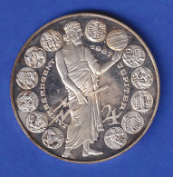 Silbermedaille Österreich Jahresregent 1987 Jupiter Sonn- U. Feiertage 26g/Ag900 - Non Classés