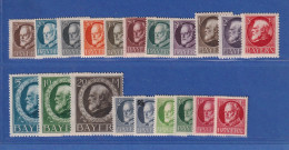 Bayern 1916-18 Ludwig III. Kriegsdrucke Mi.-Nr. 94-115 IIA Satz 20 Werte Kpl. ** - Neufs