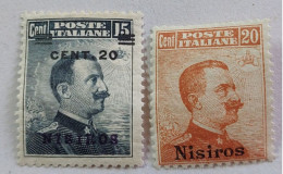 Stamps Greece Italy 1916-1917 New Domestic Postal Rates Nisiros  .(Kat HelIas 10 MM -12 MNH  300 Euros  ) - Dodécanèse