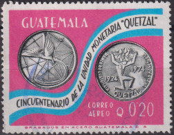 1976 Guatemala ⵙ Mi:GT 1052,Yt:GT PA608, Sg:GT 1052, 50th Anniversary Of Quetzal Currency - Guatemala