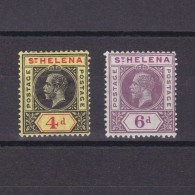 ST. HELENA 1913, SG# 85-86, CV £22, MH - Sainte-Hélène