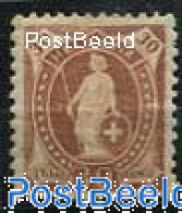 Switzerland 1882 30c, Redbrown, Perf. 11.75:11.25, Unused (hinged) - Ungebraucht