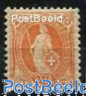 Switzerland 1882 20c, Deep Orange, Perf. 11.75:11.25, Unused (hinged) - Ungebraucht
