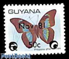 Guyana 1981 Stamp Out Of Set, Mint NH, Nature - Butterflies - Guyane (1966-...)