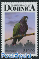 Dominica 1987 10.00, Stamp Out Of Set, Mint NH, Nature - Birds - Parrots - Dominicaine (République)