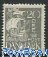 Denmark 1927 20ore, Grey, Stamp Out Of Set, Mint NH, Transport - Ships And Boats - Nuovi