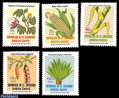 El Salvador 1985 Definitives 5v, Mint NH, Nature - Flowers & Plants - Salvador