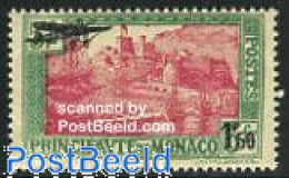 Monaco 1933 Airmail Overprint 1v, Mint NH, Transport - Aircraft & Aviation - Art - Castles & Fortifications - Unused Stamps