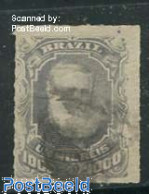 Brazil 1877 1000R Grey, Used, Used Stamps - Oblitérés