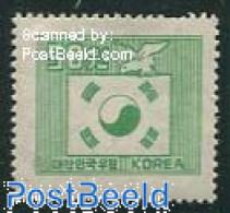 Korea, South 1952 50W, Stamp Out Of Set, Mint NH, History - Nature - Flags - Birds - Corée Du Sud