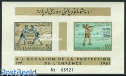 Afghanistan 1961 UNICEF S/s, Mint NH, History - Sport - Unicef - Sport (other And Mixed) - Afghanistan