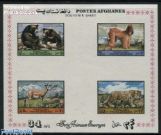 Afghanistan 1974 Wild Animals S/s, Mint NH, Nature - Animals (others & Mixed) - Bears - Dogs - Afghanistan