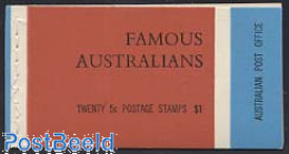 Australia 1968 Famous Persons Booklet With 5x4v, Mint NH, Stamp Booklets - Art - Authors - Neufs