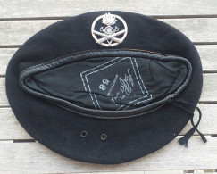 Basco Nero Vintage E.I. Artiglieria A Cavallo "Voloire" Usato Ottimo Originale - Copricapi