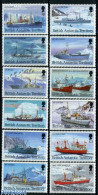 British Antarctica 1993 Ships 12v, Mint NH, Science - Transport - The Arctic & Antarctica - Helicopters - Ships And Bo.. - Helicopters