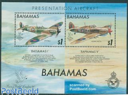 Bahamas 1990 Stamp World London S/s, Mint NH, History - Transport - World War II - Aircraft & Aviation - WW2