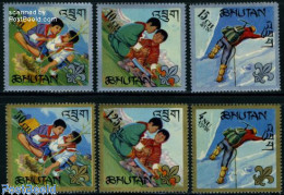 Bhutan 1967 Scouting 6v, Mint NH, Sport - Mountains & Mountain Climbing - Scouting - Climbing
