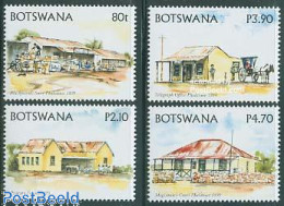 Botswana 2005 Historical Buildings 4v, Mint NH, Nature - Horses - Art - Architecture - Botswana (1966-...)