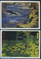 Micronesia 1999 K. Hokusai 2 S/s, Mint NH, Art - East Asian Art - Paintings - Micronésie