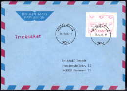 1988 Aland Finland Suomi ATM 2 / 220P On Air Mail Letter To Germany / Distributeurs Frama Etiquetas Automatici - Aland