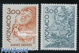 Monaco 1997 Europa, Legends 2v, Mint NH, History - Europa (cept) - Art - Fairytales - Unused Stamps