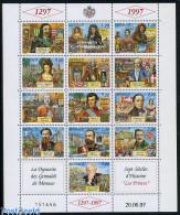Monaco 1997 Grimaldi Dynasty 13v M/s, Mint NH, History - Performance Art - Sport - Transport - Various - History - Kin.. - Unused Stamps