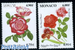 Monaco 1999 Flower Show 2v, Mint NH, Nature - Flowers & Plants - Roses - Unused Stamps