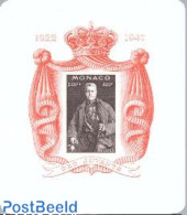 Monaco 1947 Silver Jubilee S/s, Mint NH, History - Kings & Queens (Royalty) - Neufs