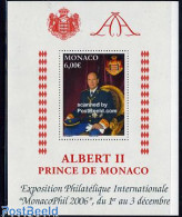 Monaco 2006 Official Photograph Of Prince Albert II S/s, Mint NH, History - Kings & Queens (Royalty) - Ongebruikt