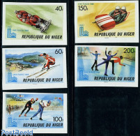 Niger 1979 Winter Olympic Games 5v Imperforated, Mint NH, Sport - Olympic Winter Games - Skating - Skiing - Skisport