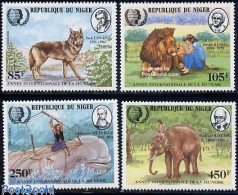 Niger 1985 International Youth Year 4v, Mint NH, Nature - Various - Animals (others & Mixed) - Cat Family - Elephants .. - Niger (1960-...)