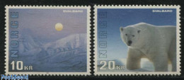 Norway 1996 Svalbard 2v, Mint NH, Nature - Animals (others & Mixed) - Bears - Unused Stamps