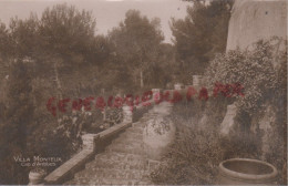 06- CAP D' ANTIBES- RARE CARTE PHOTO VILLA MONTEUX FABRICANT CHAUSSURES A LIMOGES -COLLECTION FAMILLE MONTEUX - Cap D'Antibes - La Garoupe
