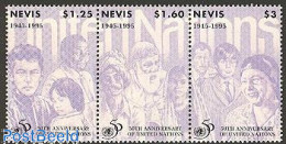 Nevis 1995 50 Years U.N.O. 3v [::], Mint NH, History - United Nations - St.Kitts-et-Nevis ( 1983-...)