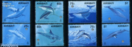 Kiribati 1998 Whales 8v, Mint NH, Nature - Sea Mammals - Kiribati (1979-...)