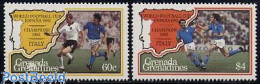 Grenada Grenadines 1982 World Cup Football Winners 2v, Mint NH, Sport - Football - Grenade (1974-...)