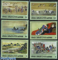 Grenada Grenadines 2001 Philanippon 6v, Mint NH, Nature - Hunting - Art - Paintings - Grenade (1974-...)