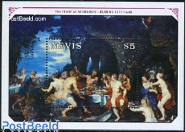 Nevis 1991 P.P. Rubens S/s, Mint NH, Art - Paintings - Rubens - St.Kitts-et-Nevis ( 1983-...)