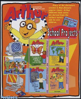 Grenada Grenadines 2004 Arthur 4v M/s, School Projects, Mint NH, Nature - Science - Various - Butterflies - Education .. - Géographie
