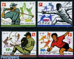 Korea, North 2009 Sports 4v, Mint NH, Sport - Athletics - Baseball - Fencing - Golf - Sport (other And Mixed) - Athletics
