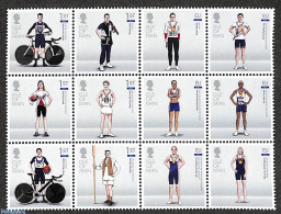 Isle Of Man 2021 Olympic Games 12v, Sheetlet, Mint NH, Sport - Cycling - Olympic Games - Tennis - Cycling