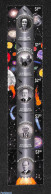New Zealand 2019 Space Pioneers 5v [::::], Limited Vertical Strip, Mint NH, Transport - Space Exploration - Ungebraucht